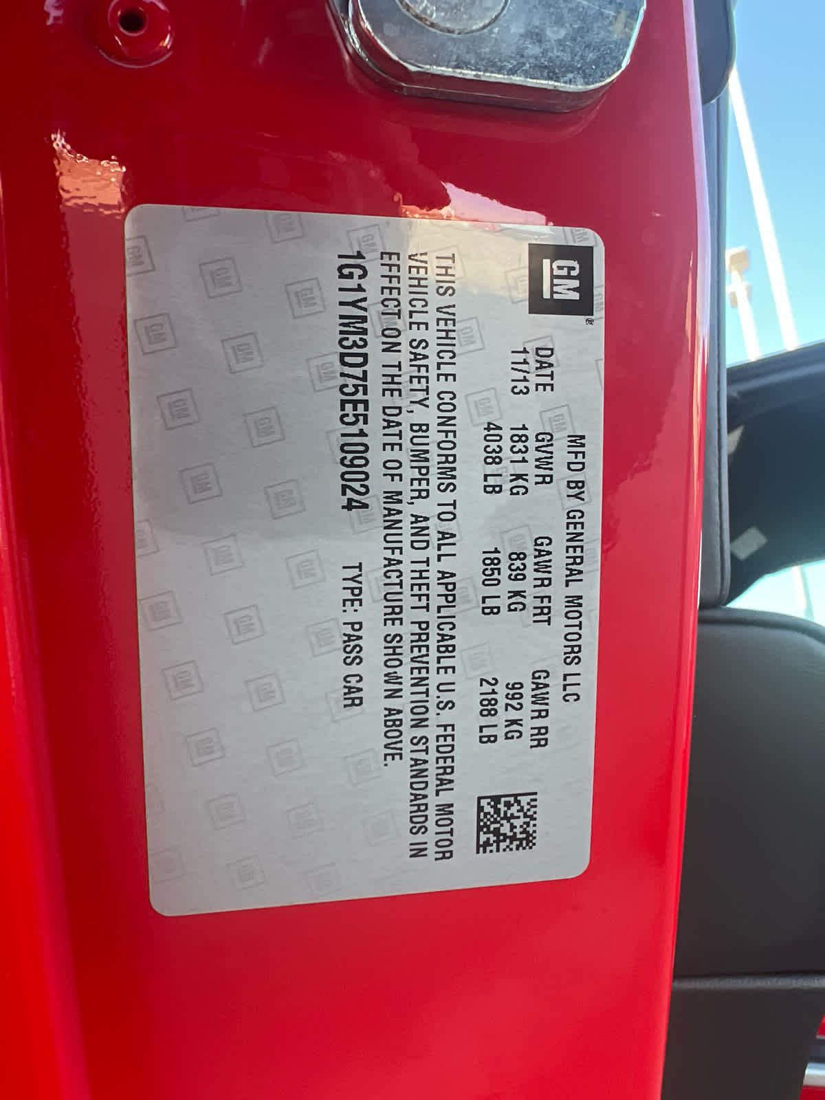 2014 Chevrolet Corvette Stingray Z51 3LT